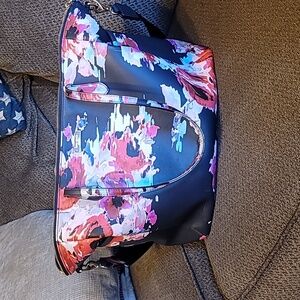 Kate Spade floral print large shoulder bag with multiple internal pockets